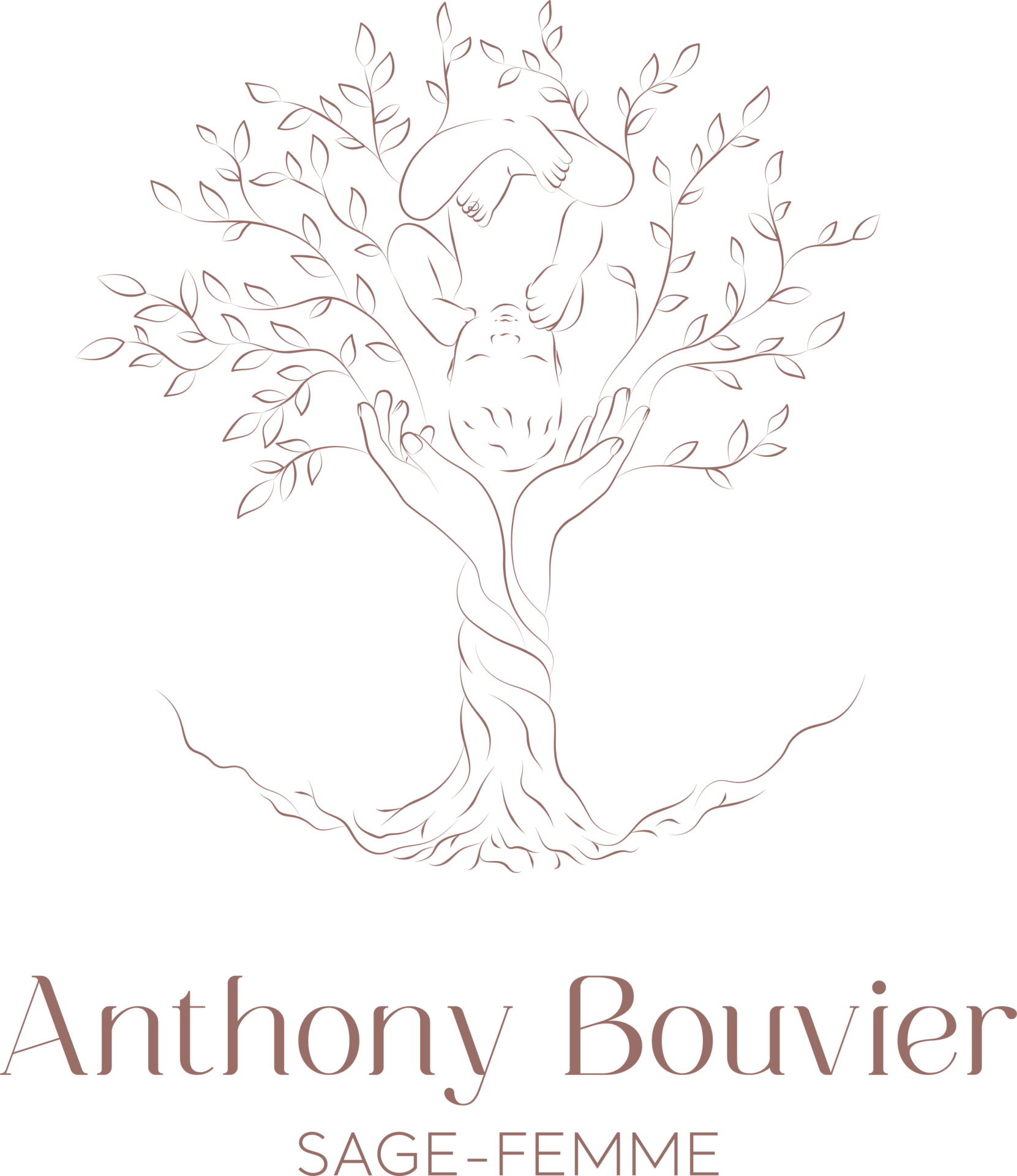 Anthony Bouvier, sage-femme — logo couleur